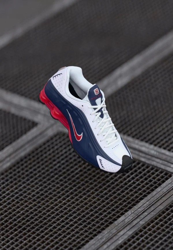 SHOX R4 UNISEX - Trainers - midnight navy/gym red/white/metallic silver/black/white