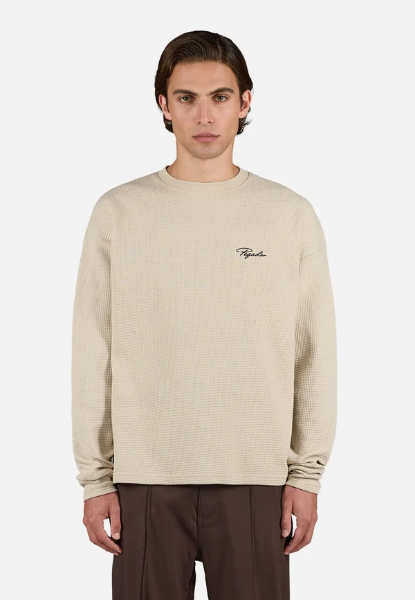 SIGNAR - Long sleeved top - washed stone/black