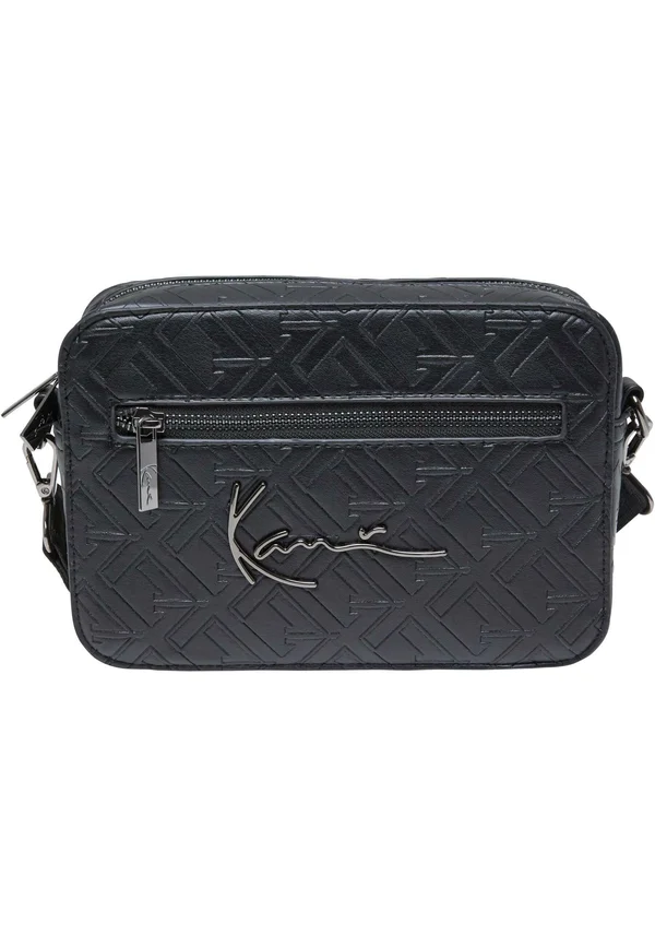 SIGNATURE EMBOSS - Cross body bag - black