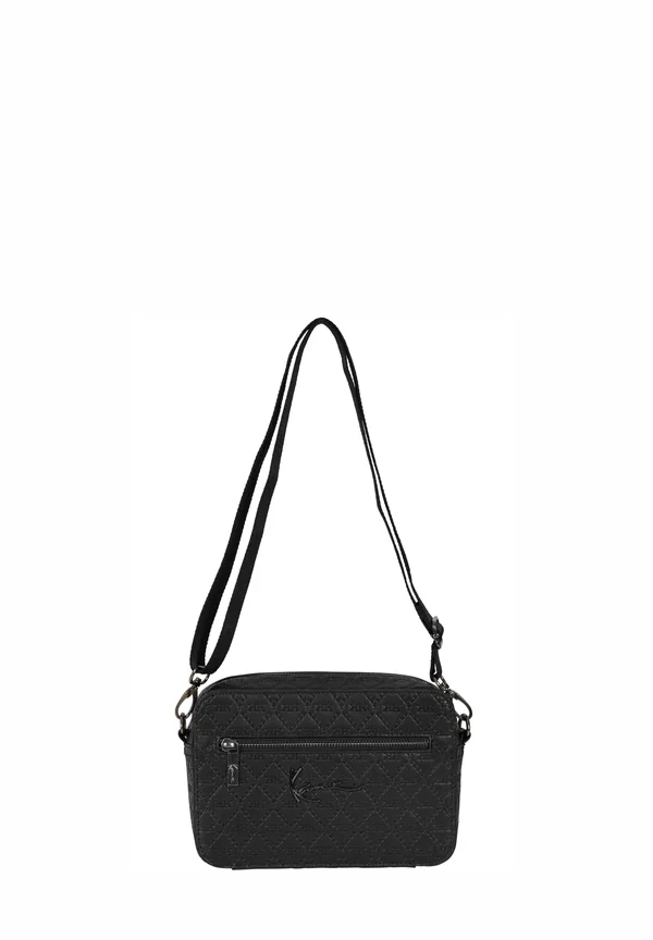 SIGNATURE MONOGRAM AOP MESSENGER - Cross body bag - black