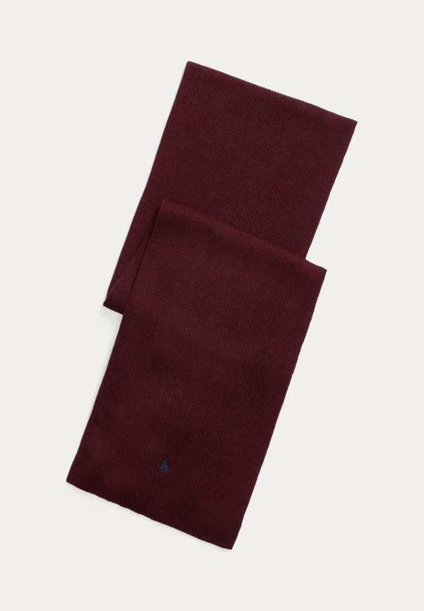 SIGNATURE PONY WOOL SCARF - Scarf - aged wine heather