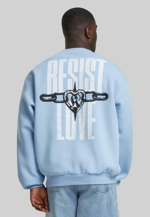 SIGNATURE RESIST LOVE CREW - Sweatshirt - light blue