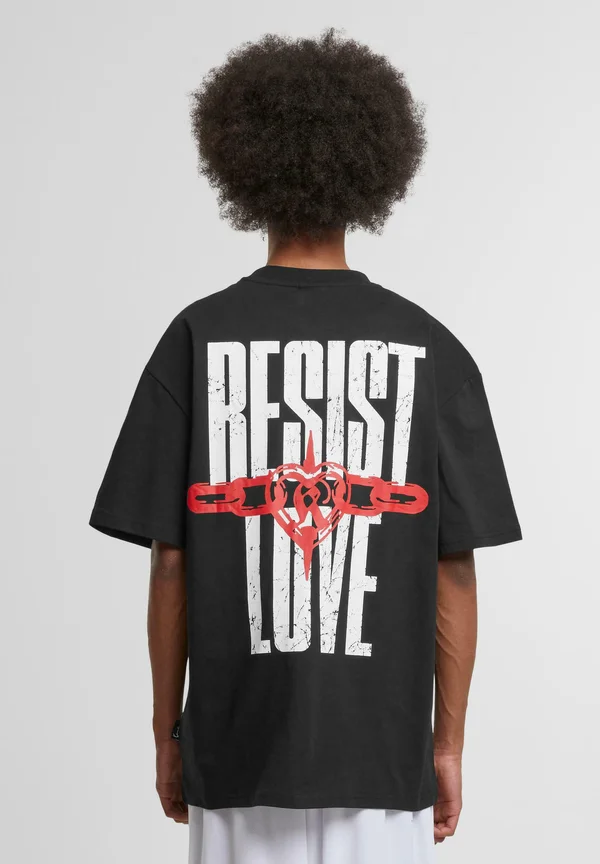 SIGNATURE RESIST LOVE - Print T-shirt - black