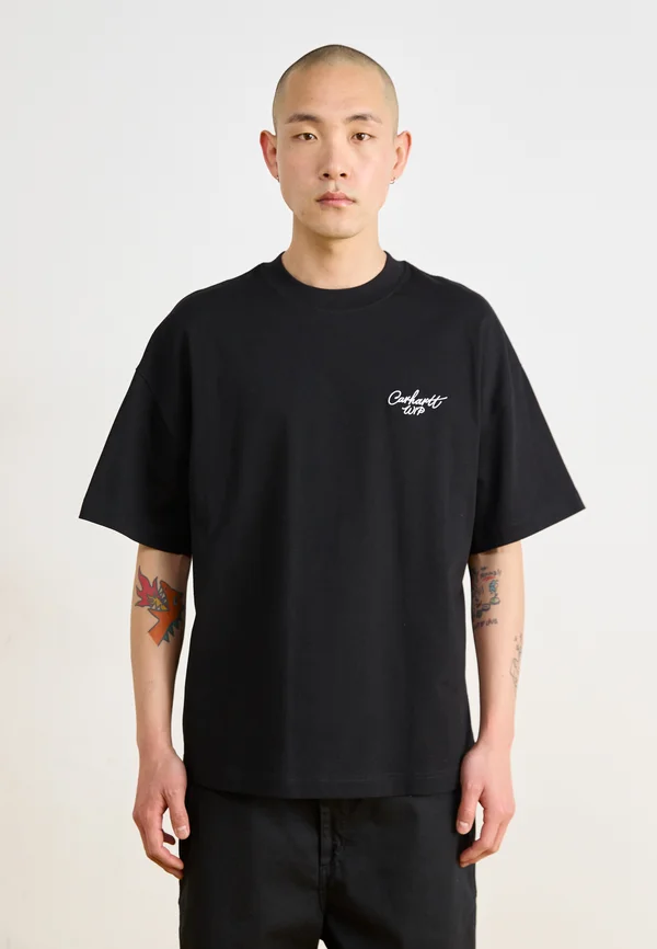 SIGNATURE SCRIPT - Basic T-shirt - black/white