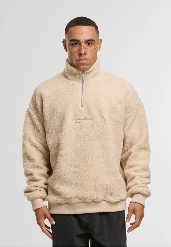 SIGNATURE TEDDY TROYER  - Fleece jumper - light sand