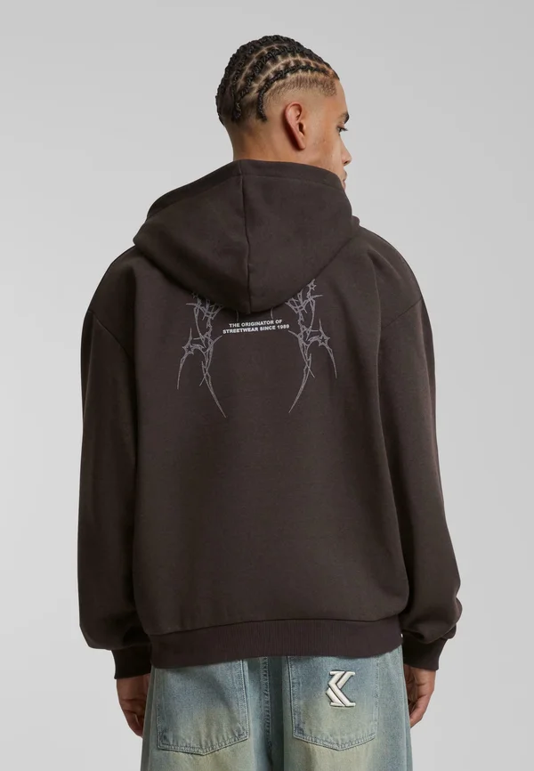 SIGNATURE  - Zip-up sweatshirt - dark brown
