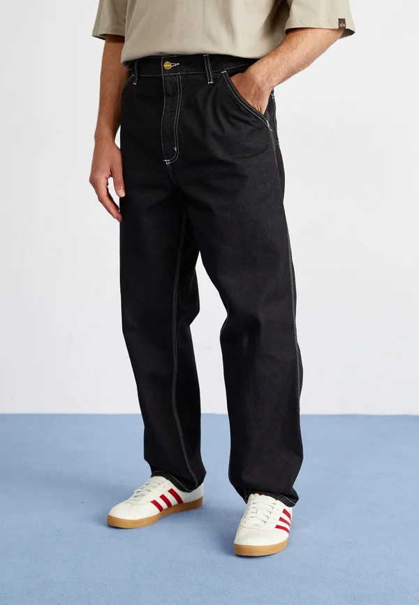 SIMPLE PANT - Relaxed fit jeans - black one wash