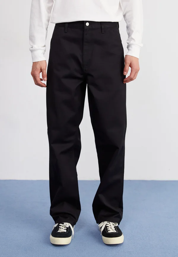 SIMPLE PANT - Trousers - black rinsed