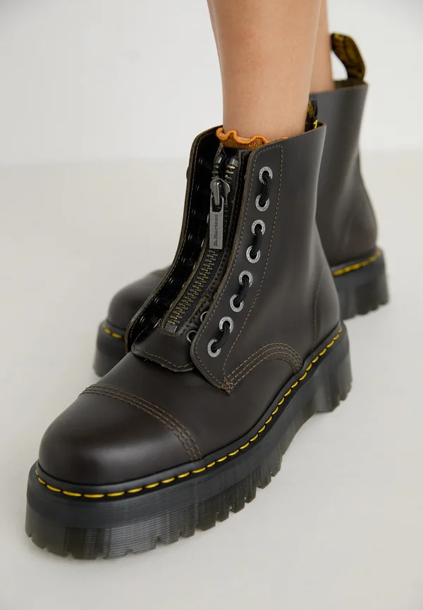 SINCLAIR UNISEX - Platform ankle boots - dark taupe