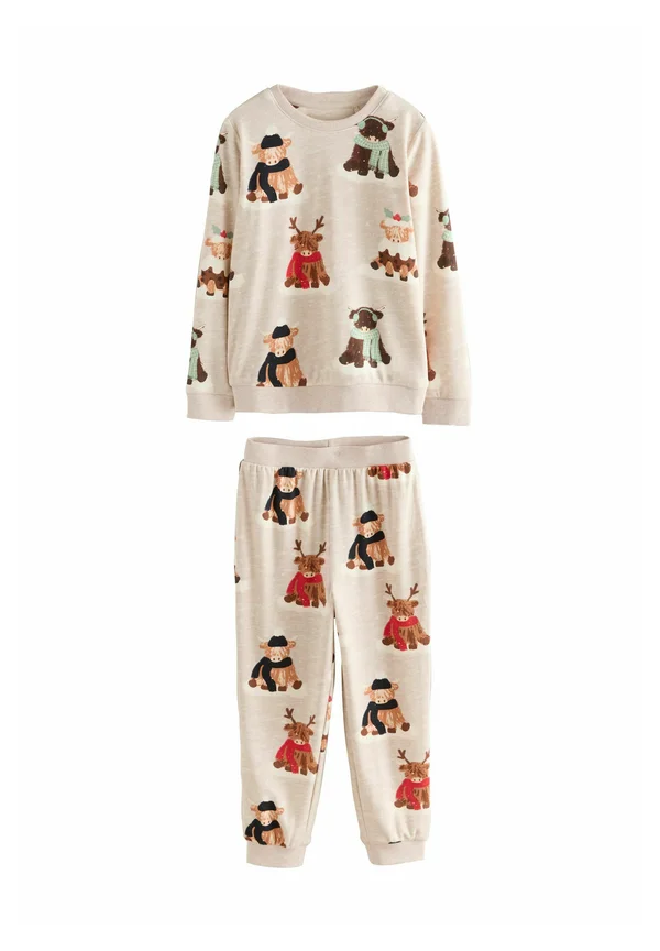 SINGLE FAMILY CHRISTMAS SET - Pyjama set - neutral/red hamish