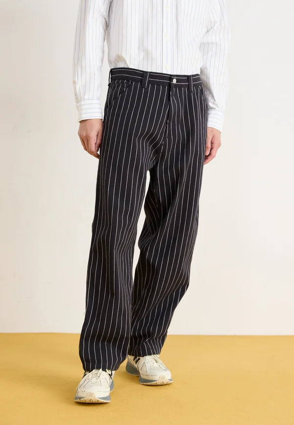 SINGLE KNEE PANT - Trousers - black/wax rinsed