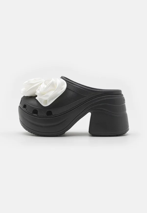 SIREN ROSETTE UNISEX - Heeled mules - black