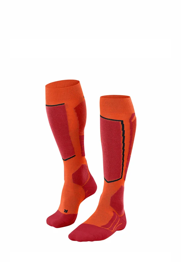 SK2 WOOL SKIING MEDIUM CUSHIONING - Knee high socks - flash orange