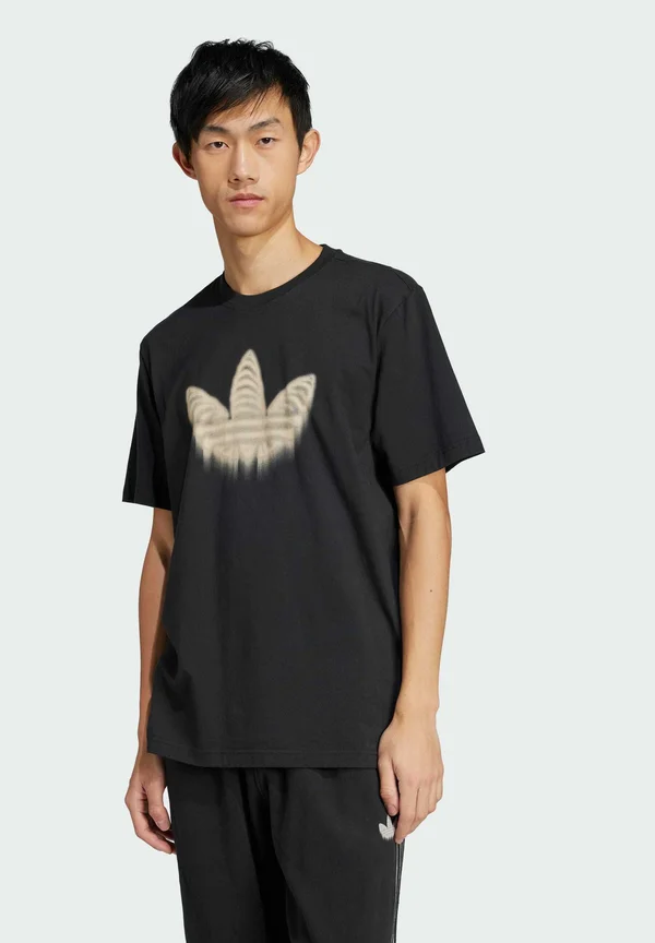 SKELETON TREFOIL - Print T-shirt - black