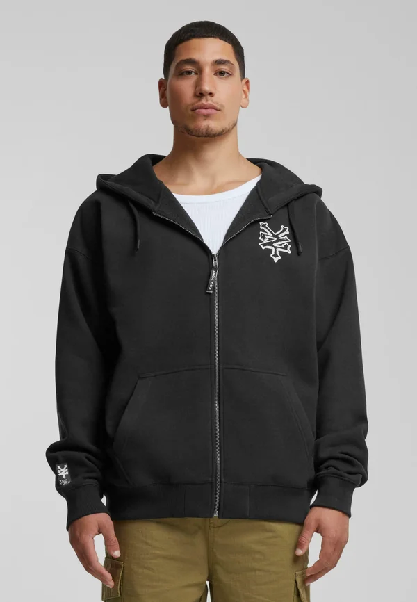 SKELETON - Zip-up sweatshirt - black