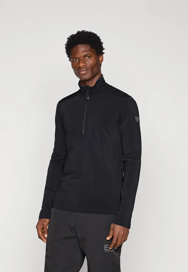 SKI KITZBUHEL POWERSTRETCH COLORBLOCK - Long sleeved top - black