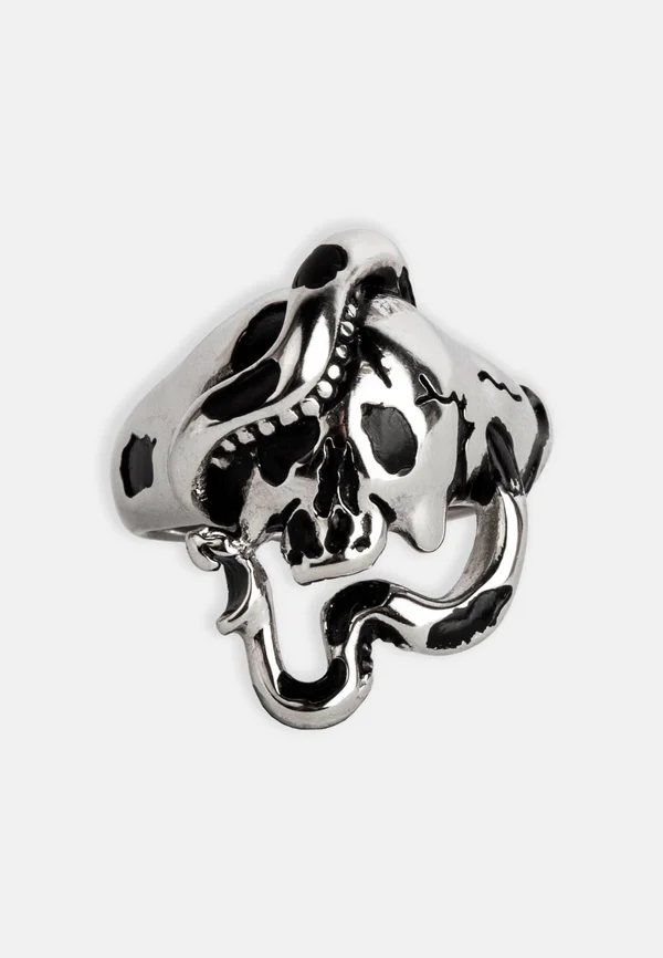 SKULL AND SNAKE - Ring - silver-colored