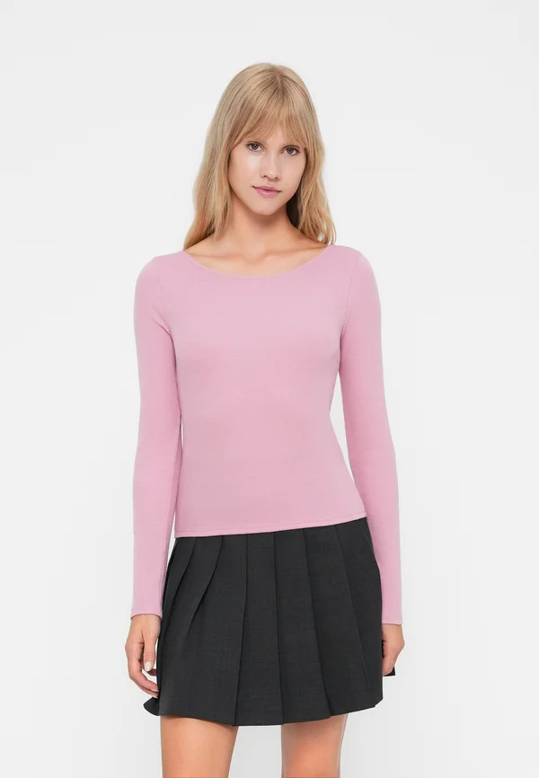 SLASH NECK  - Long sleeved top - pink