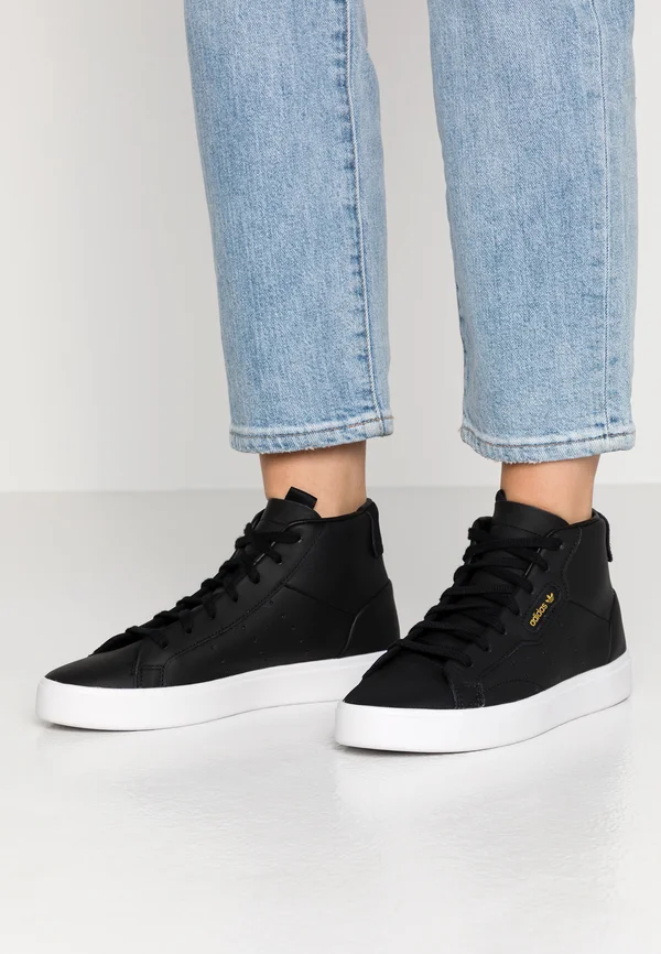 SLEEK MID - High-top trainers - core black/crystal white