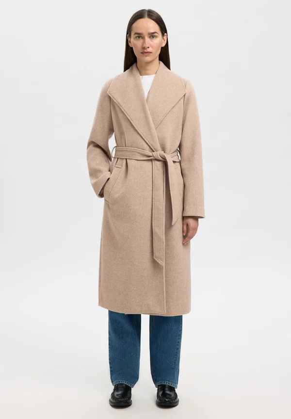 SLFROSA NOOS - Classic coat - sandshell detail:melange