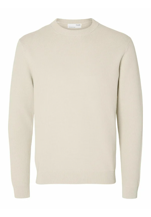 SLHDANE STRUCTURE CREW NECK - Jumper - oatmeal