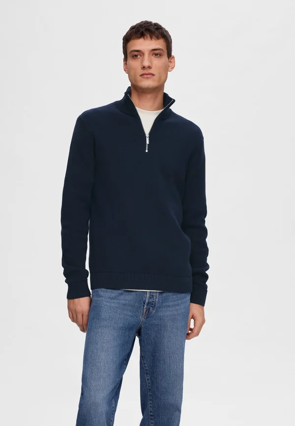 SLHDANE STRUCTURE HALF ZIP - Jumper - sky captain