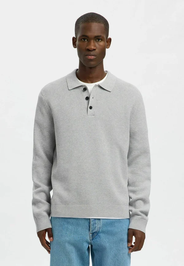 SLHDANE STRUCTURE - Jumper - light grey melange