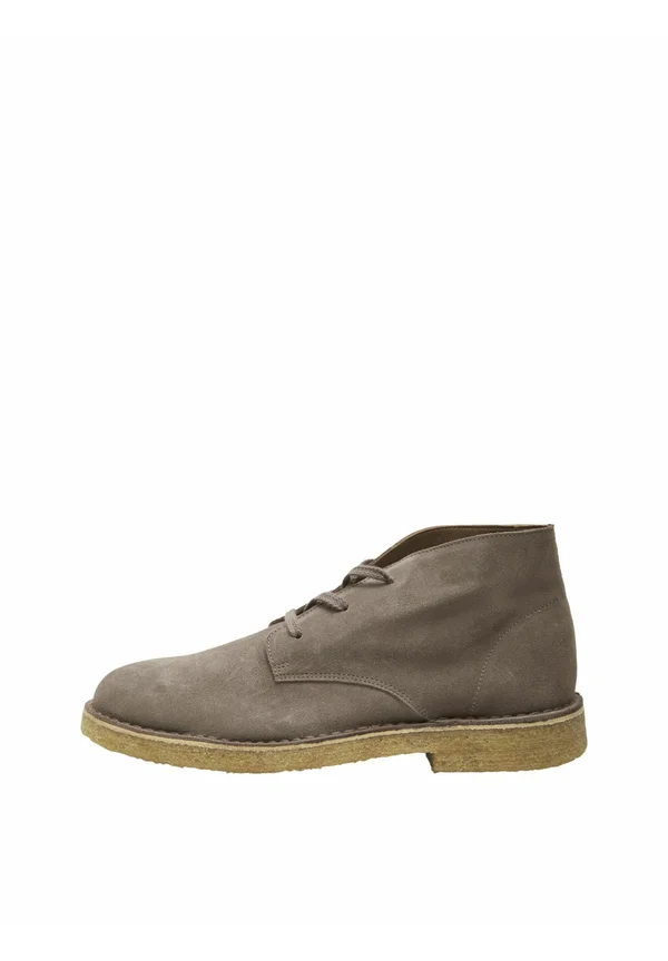 SLHRICCO CHUKKA - Lace-up ankle boots - almondine