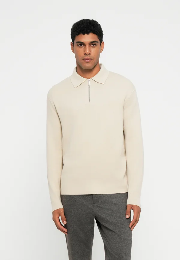 SLHTELLER  HALF ZIP - Jumper - oatmeal