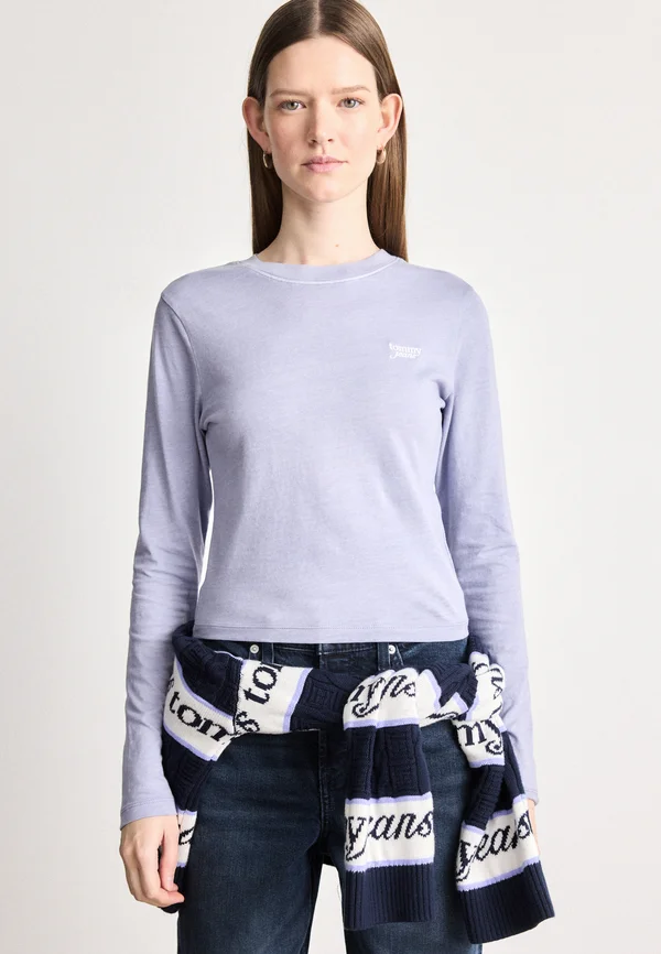 SLIM SCRIPT TEE - Long sleeved top - periwinkle dusk