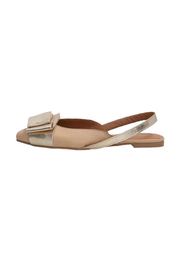 Slingback ballet pumps - beige