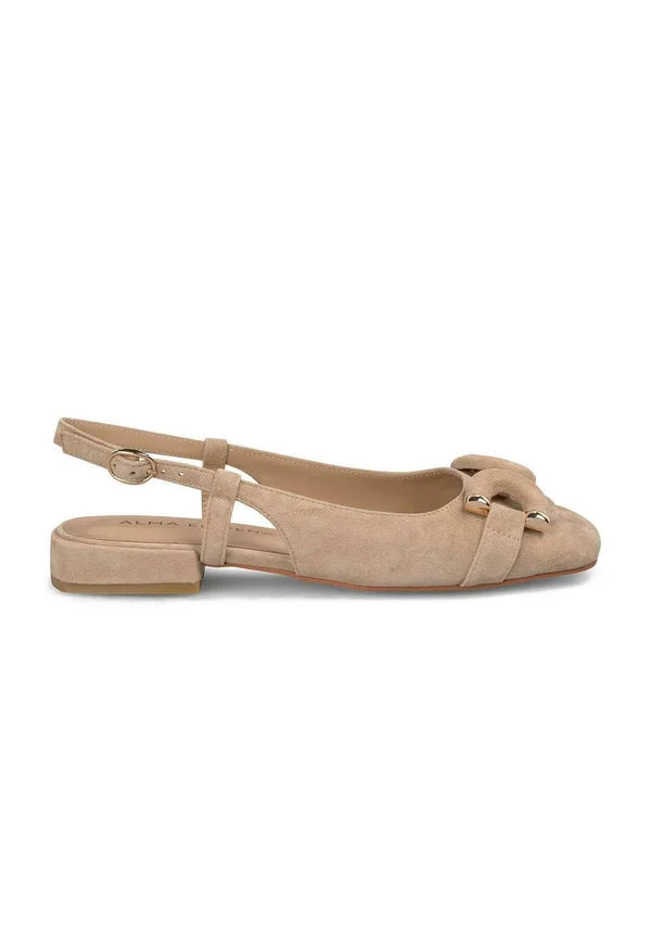 Slingback ballet pumps - marrón claro