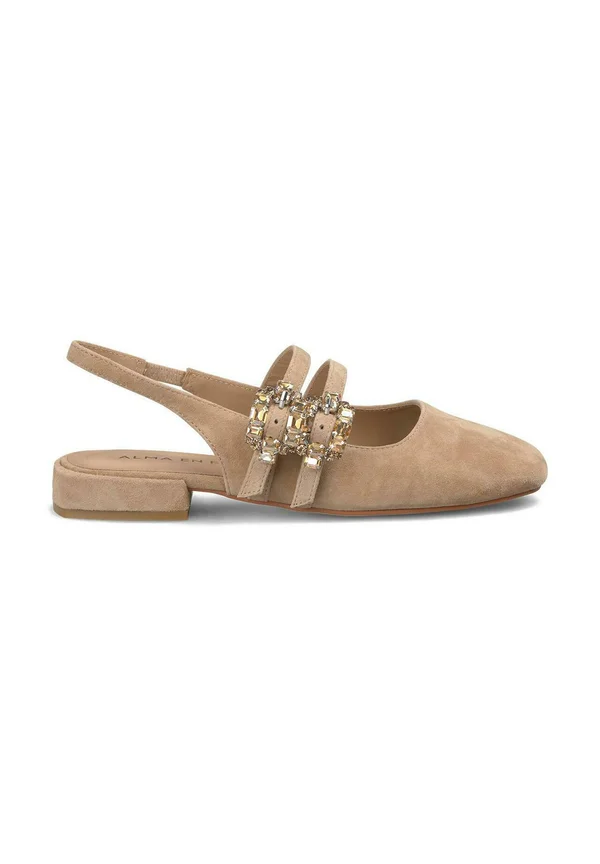 Slingback ballet pumps - marrón claro