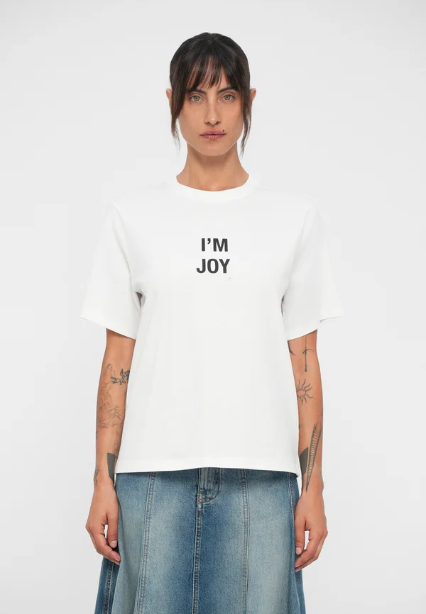 SLOGAN TEE - Print T-shirt - white