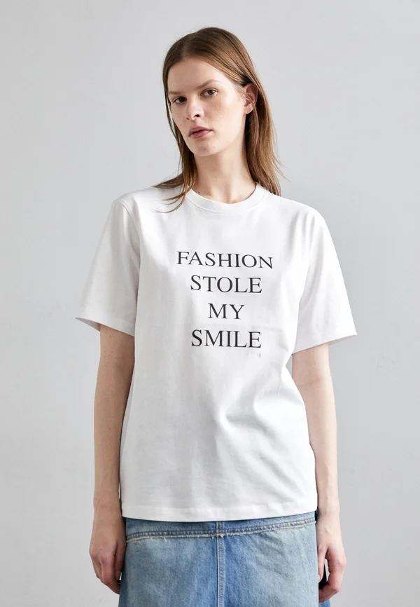 SLOGAN TEE - Print T-shirt - white