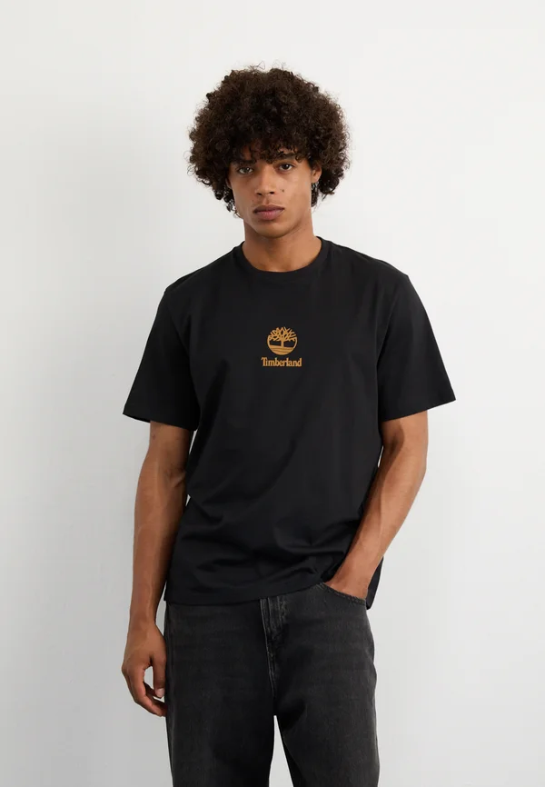 SMALL LOGO PRINT TEE LEMON PEPPER - Print T-shirt - black