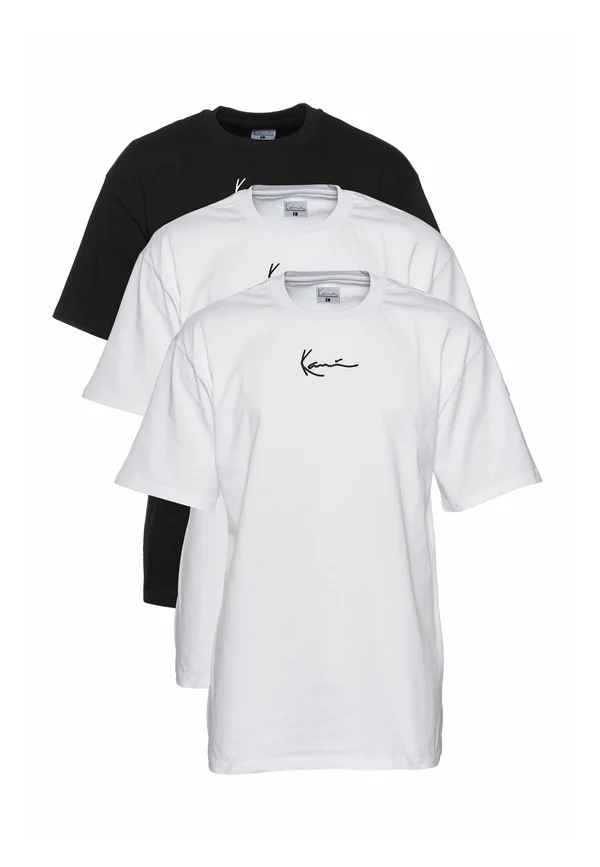 SMALL SIGNATURE 3 PACK ESSENTIAL TEE - Basic T-shirt - white black
