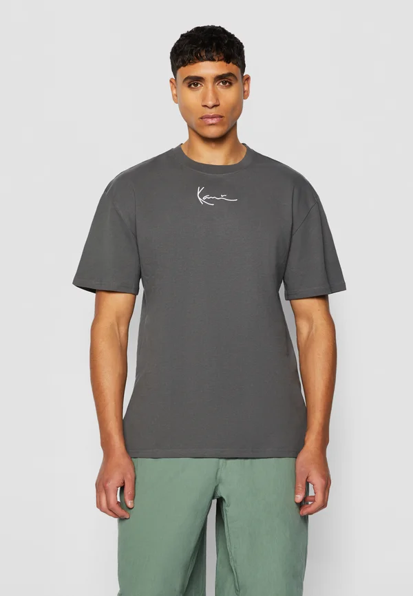 SMALL SIGNATURE ESSENTIAL TEE UNISEX - Basic T-shirt - anthracite