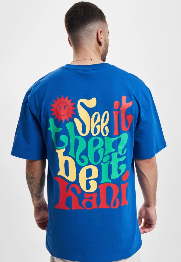 SMALL SIGNATURE PRINT - Print T-shirt - blue
