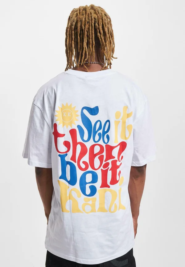 SMALL SIGNATURE PRINT - Print T-shirt - white