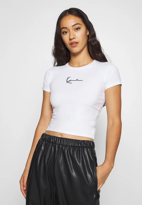 SMALL SIGNATURE SHORT TEE - Print T-shirt - white