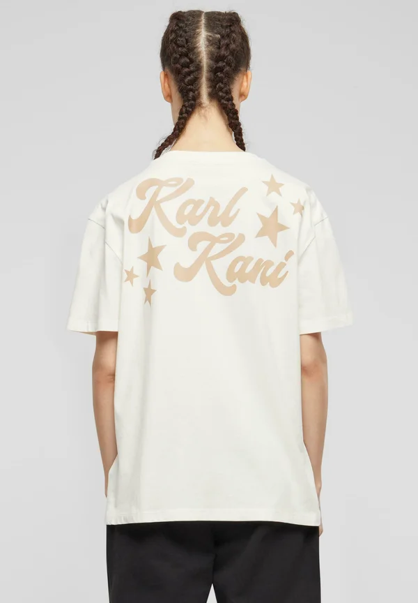 SMALL SIGNATURE STAR OS - Print T-shirt - offwhite