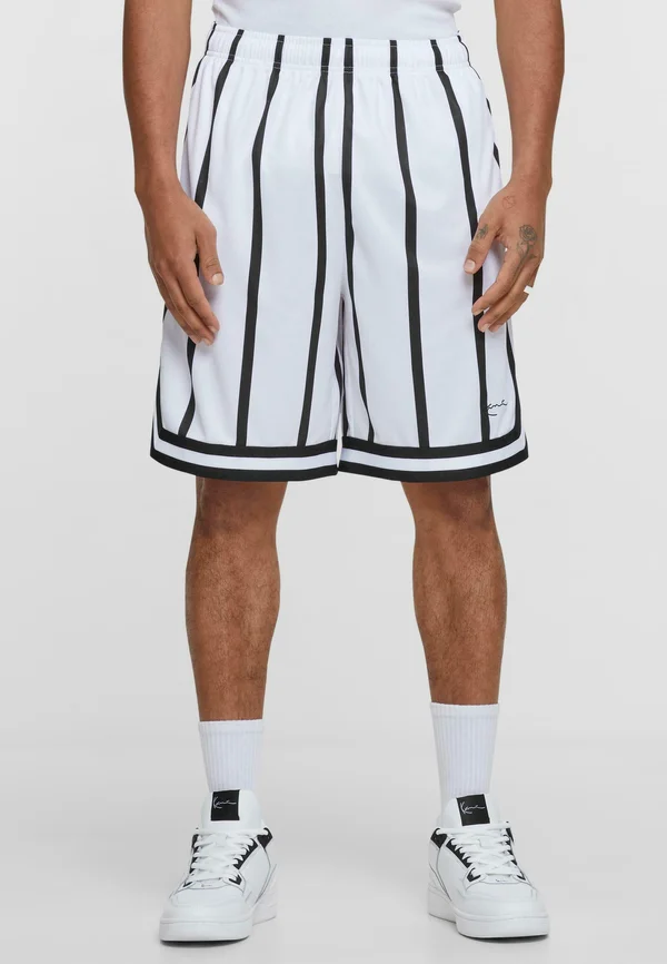 SMALL SIGNATURE STRIPED - Shorts - white black