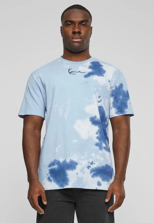 SMALL SIGNATURE TIE DYE DINER - Print T-shirt - light blue navy