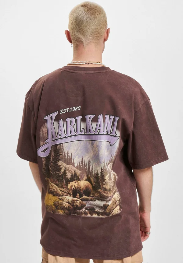 SMALL SIGNATURE WASHED HEAVY  LANDSE - Print T-shirt - brown