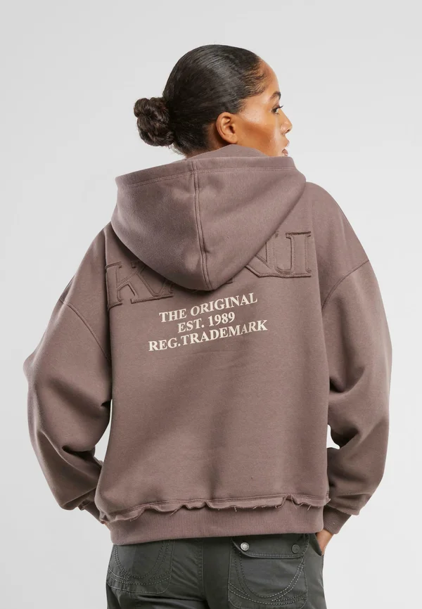 SMALL SIGNATURE WASHED - Hoodie - taupe