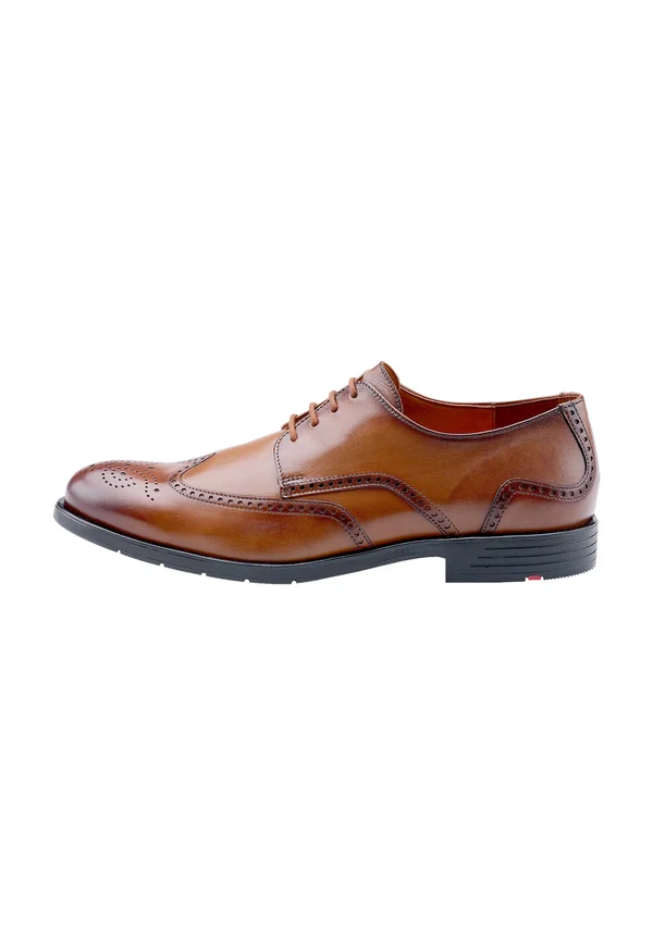 Smart lace-ups - cognac