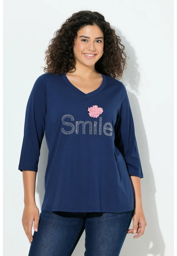 SMILE CLASSIC V-AUSSCHNITT ARM - Long sleeved top - ink blue