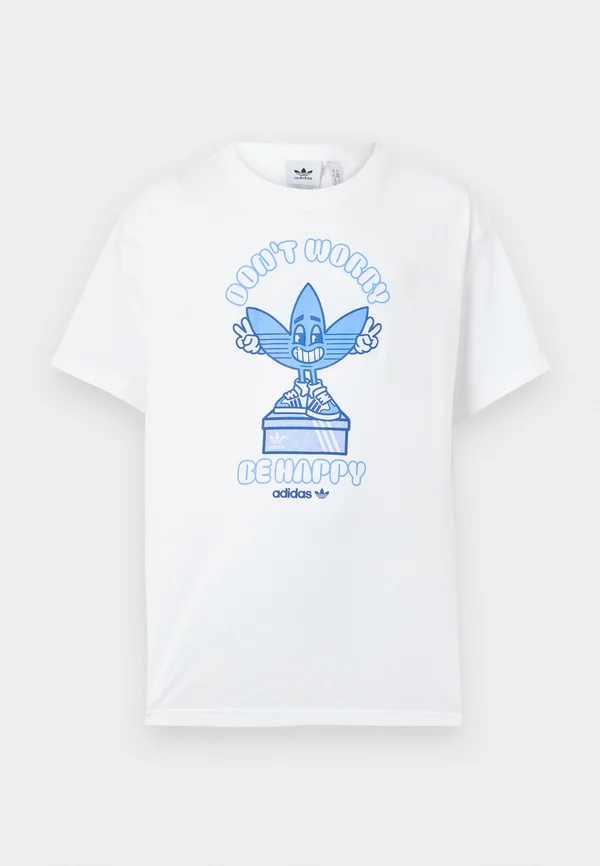 SMILE TREFFY UNISEX - Print T-shirt - white