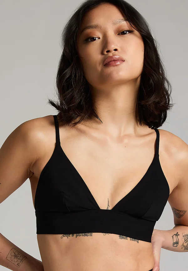 SMOOTH - Triangle bra - caviar